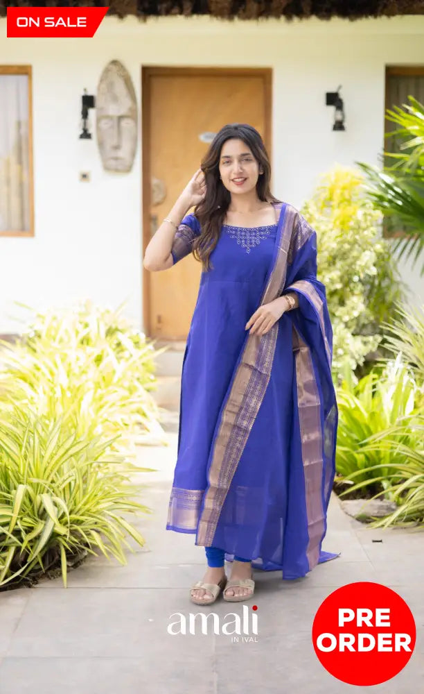 Meera Cotton Salwar Royal Blue salwar